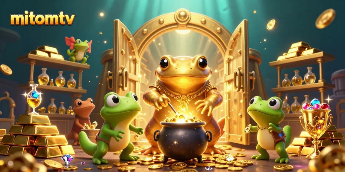 Experience exciting gambling dynamics with mitomtv's vibrant casino fantasy illustration featuring golden treasures.