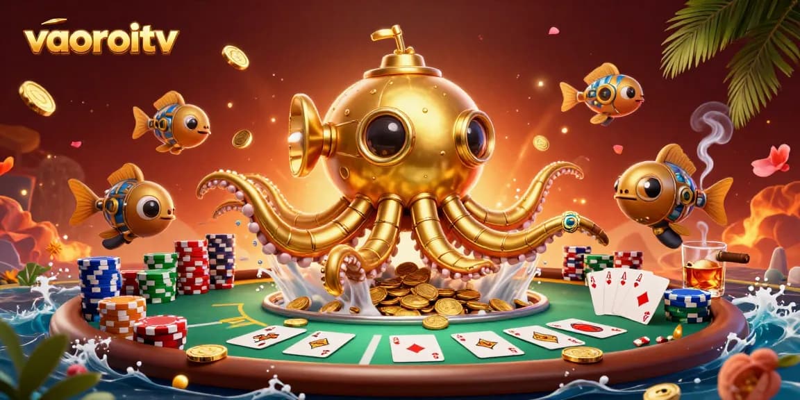 Experience exciting betting action with vaoroitv's vibrant 3D casino themed illustration.