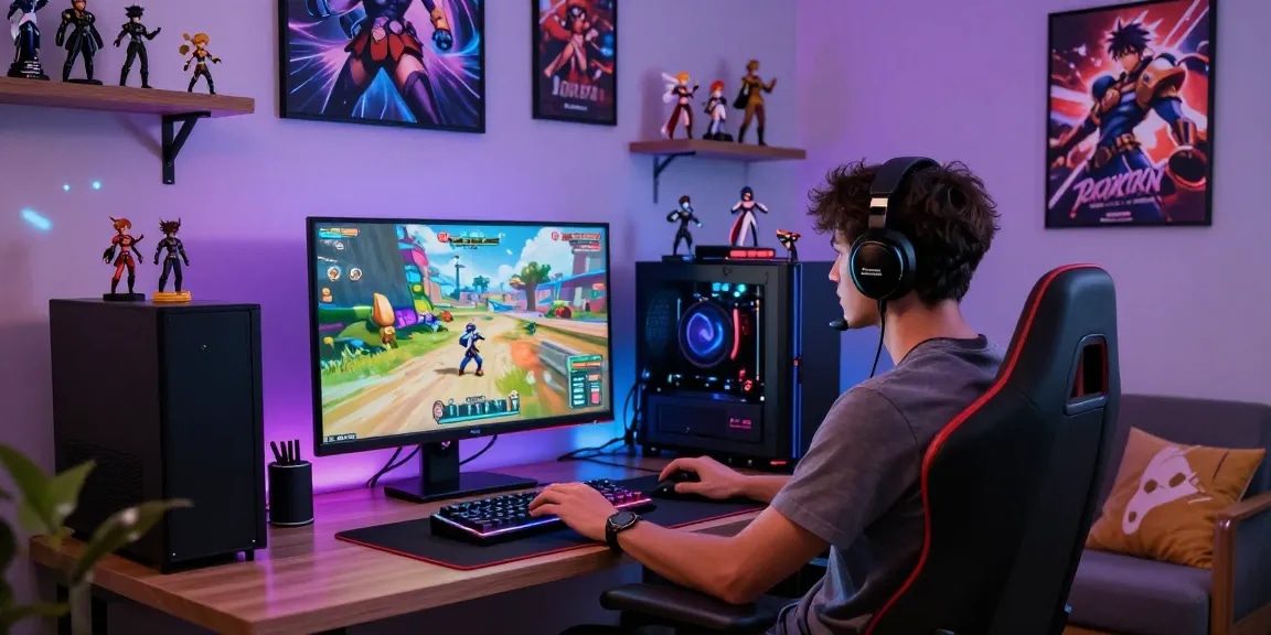 Immersive scene showcasing game hentai characters in a vibrant gaming setup with engaging gameplay elements.