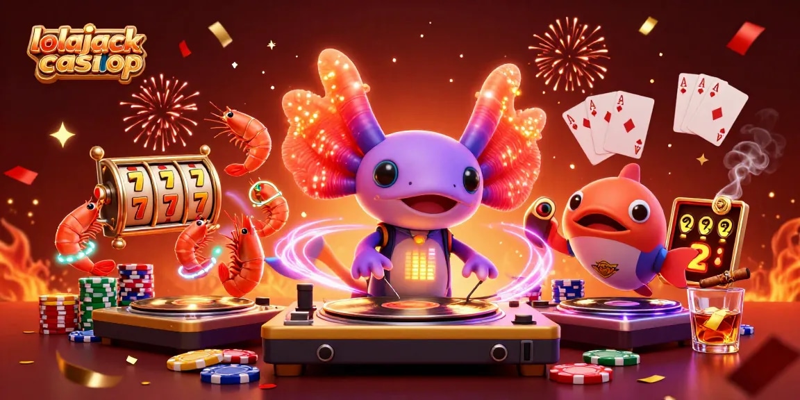 Experience the excitement of lolajack casino gamstop with vibrant characters, game elements, and jackpot fun.