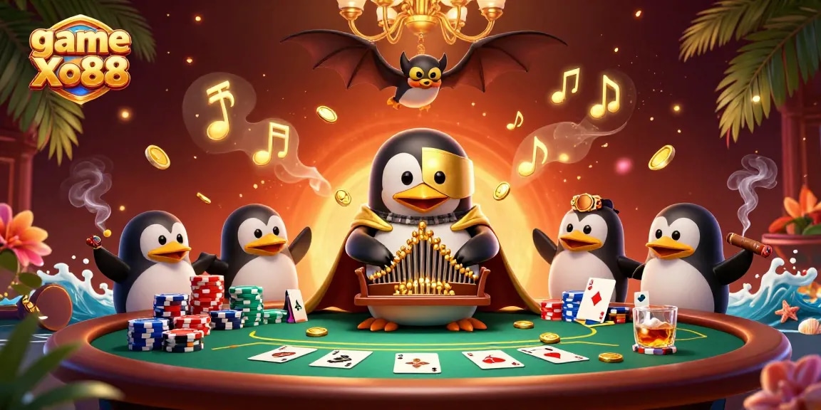 Engage with thrilling game Xo88 at this dynamic casino scene filled with poker excitement.