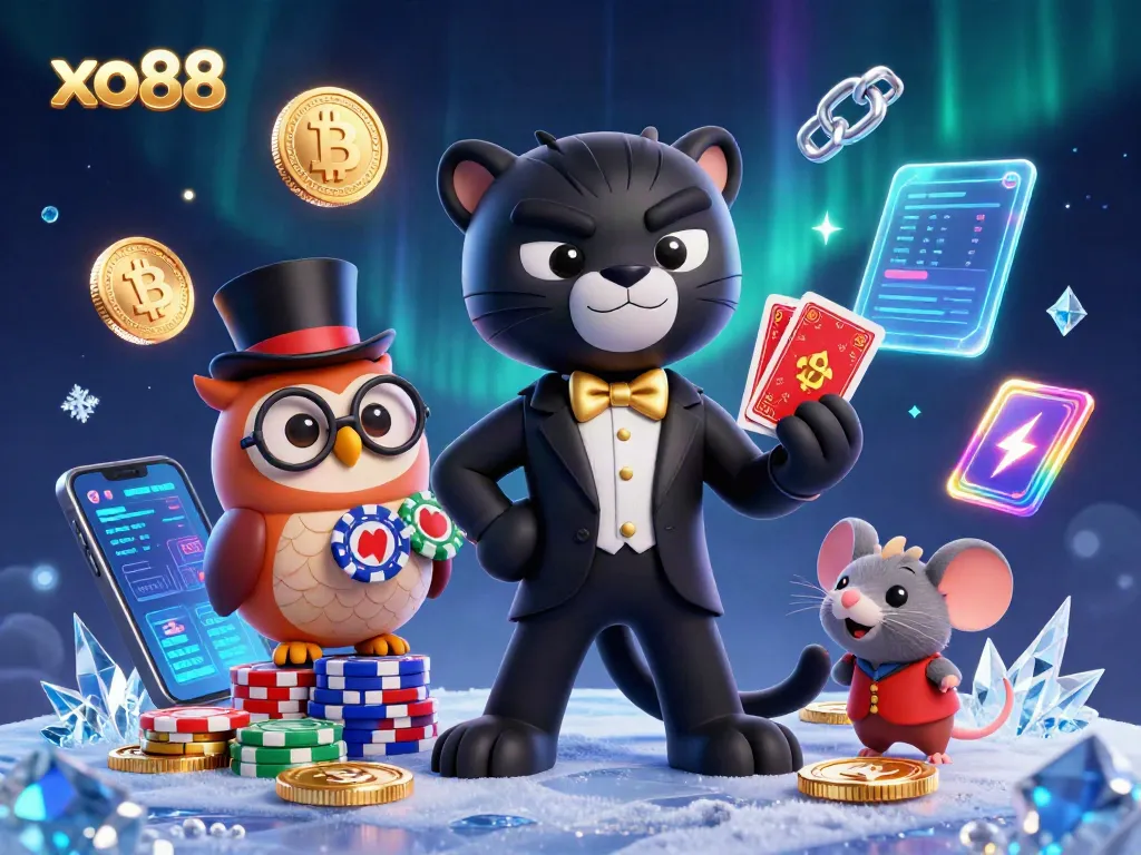 Experience high-stakes gaming at xo88 with stylish characters and casino elements.