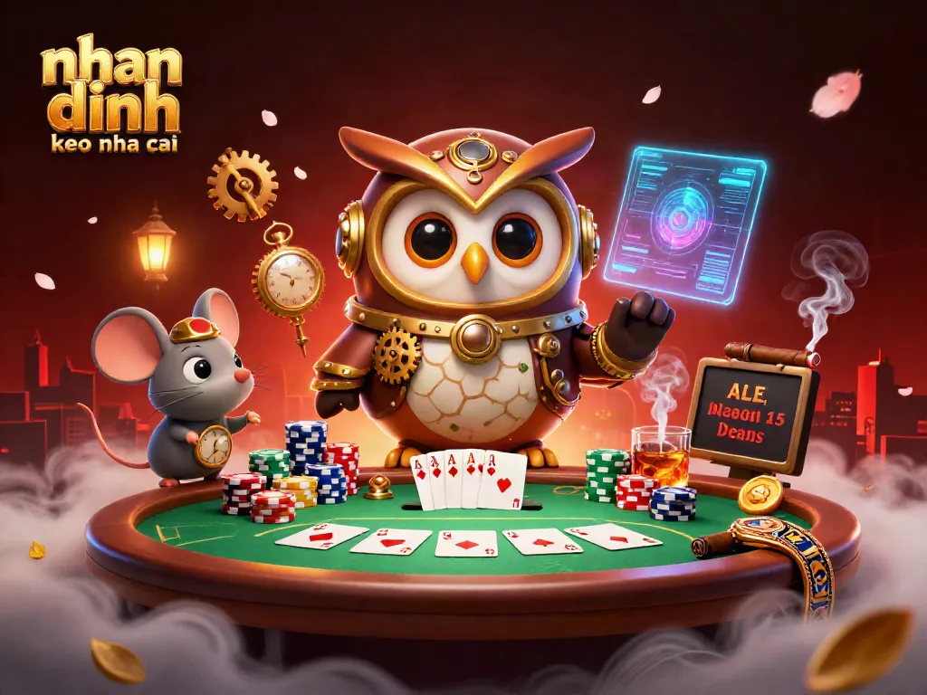 Experience strategic betting insights with nhan dinh keo nha cai in an exciting casino illustration.