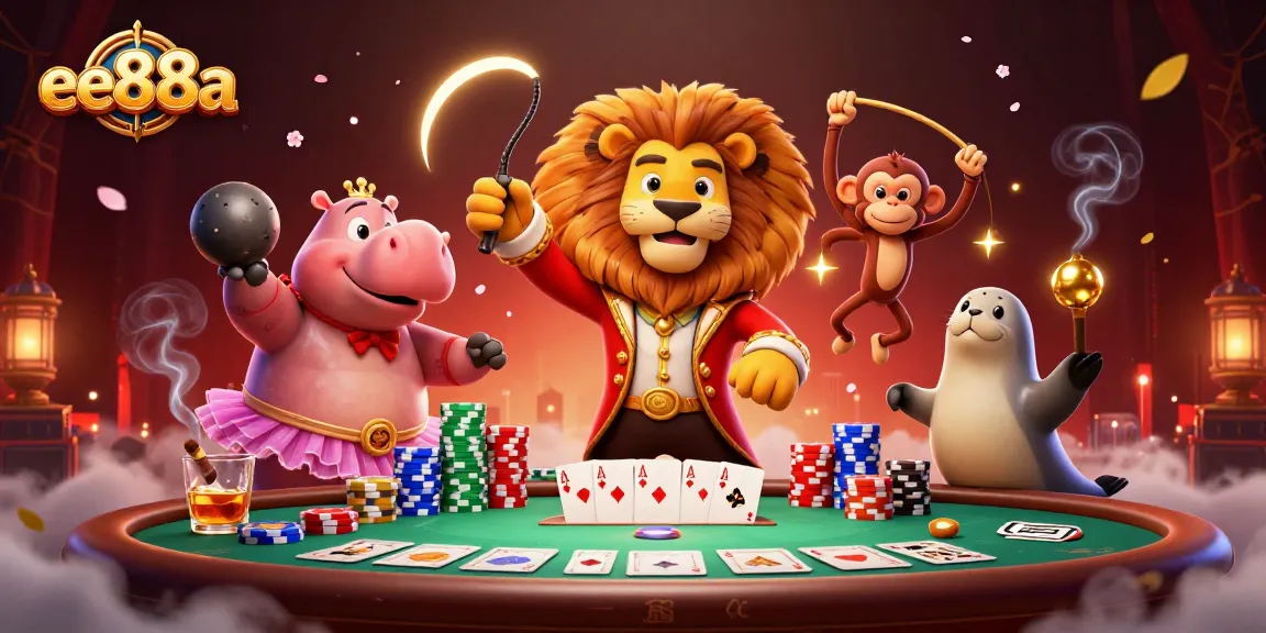 Engage in thrilling gameplay at ee88a as the circus characters welcome players to a vibrant casino.