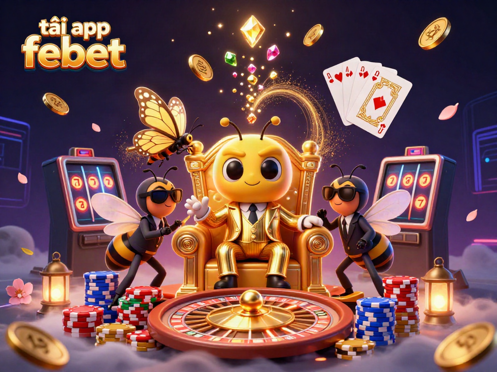 Experience the excitement of gaming with tải app febet, featuring animated bee mob boss in a casino.