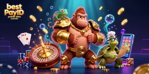 Experience the excitement at the best PayID pokies sites Australia with this engaging casino illustration.