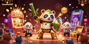 Experience sports betting excitement with keonhacai5 in a dynamic casino arena scene.