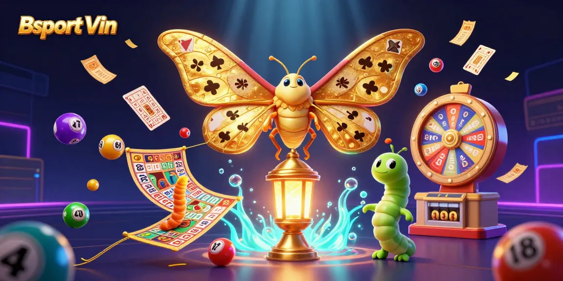 Experience Bsport Vin's vibrant casino scene with lively characters and casino elements.