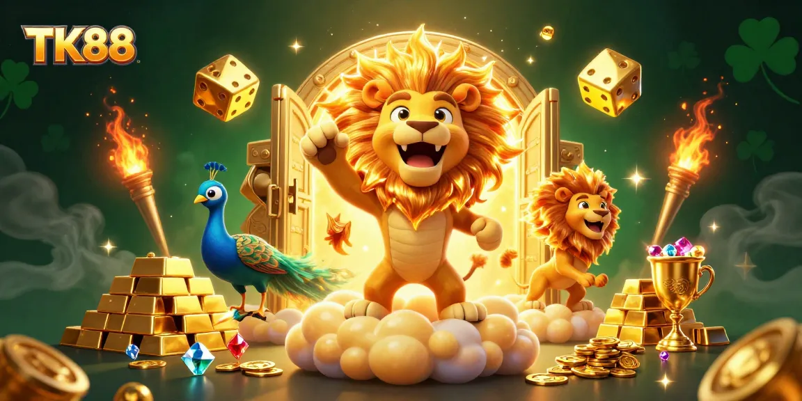 Experience thrilling gaming moments at TK88 with golden treasures and a dynamic casino atmosphere.