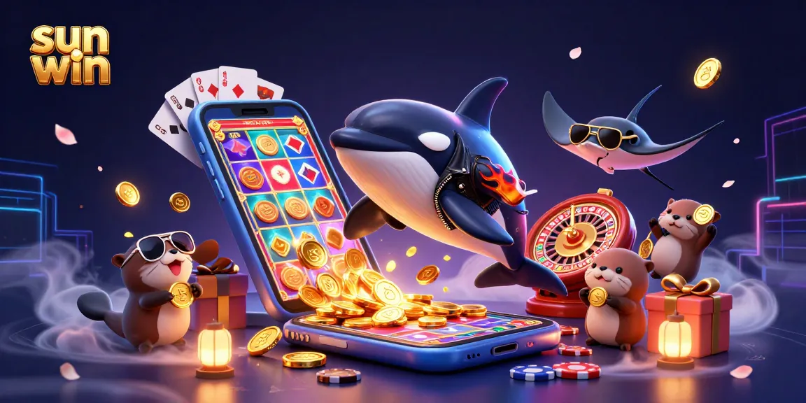 Experience the excitement of sun win with lively sea characters engaging in colorful slot games.