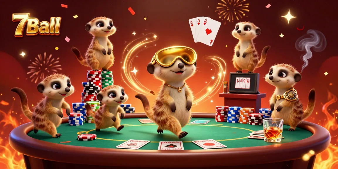 Experience the vibrant world of 7Ball as meerkats run an exhilarating casino operation, showcasing excitement and fun!