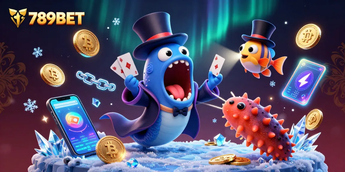 Experience the vibrant magic of 789BET with a quirky underwater casino scene featuring whimsical characters.