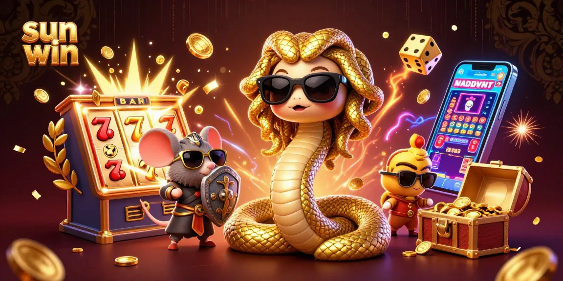 Experience thrilling gameplay at sun win with vibrant 3D illustrations showcasing exciting casino elements.